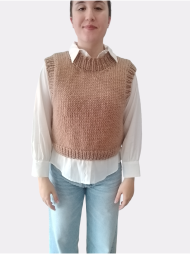 Knit Chunky Wool Vest