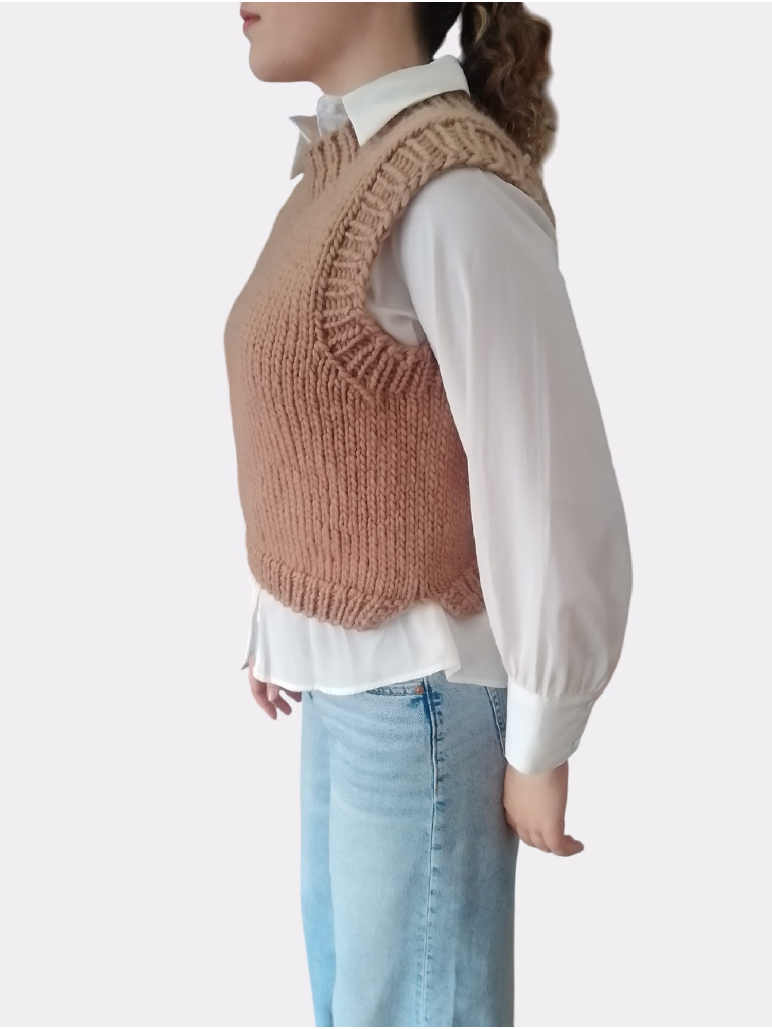Knit Chunky Wool Vest