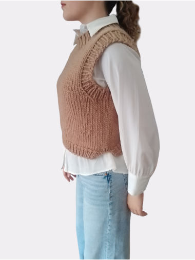 Knit Chunky Wool Vest