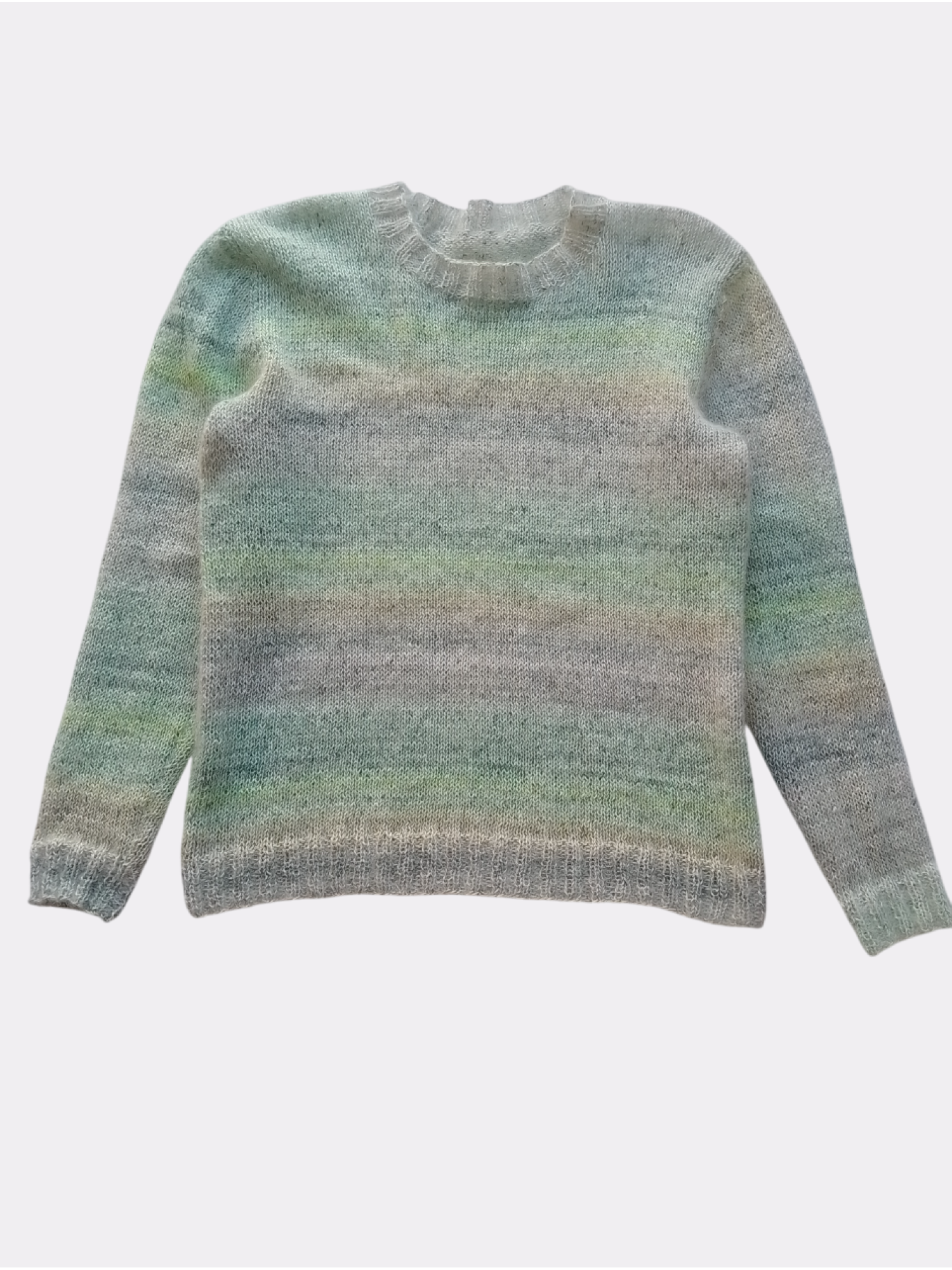 Colorful mohair sweater (short)