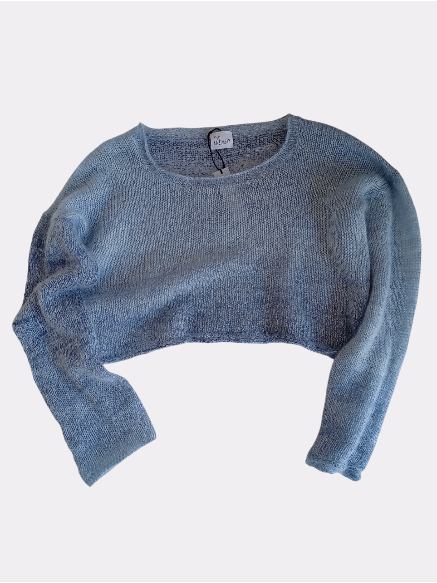 Cropped mohair sweater