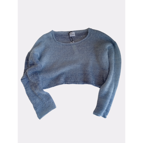 Πλεκτό μοχαίρ πουλόβερ κοντό