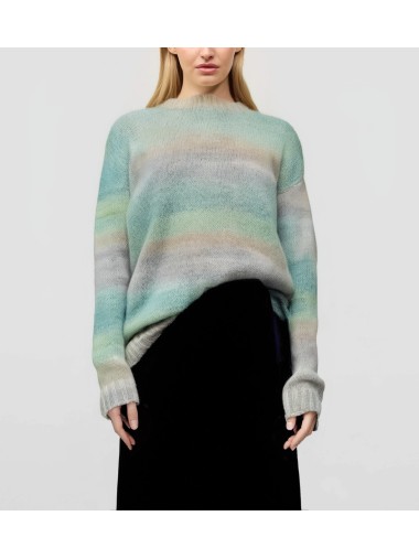Colorful mohair sweater (short)